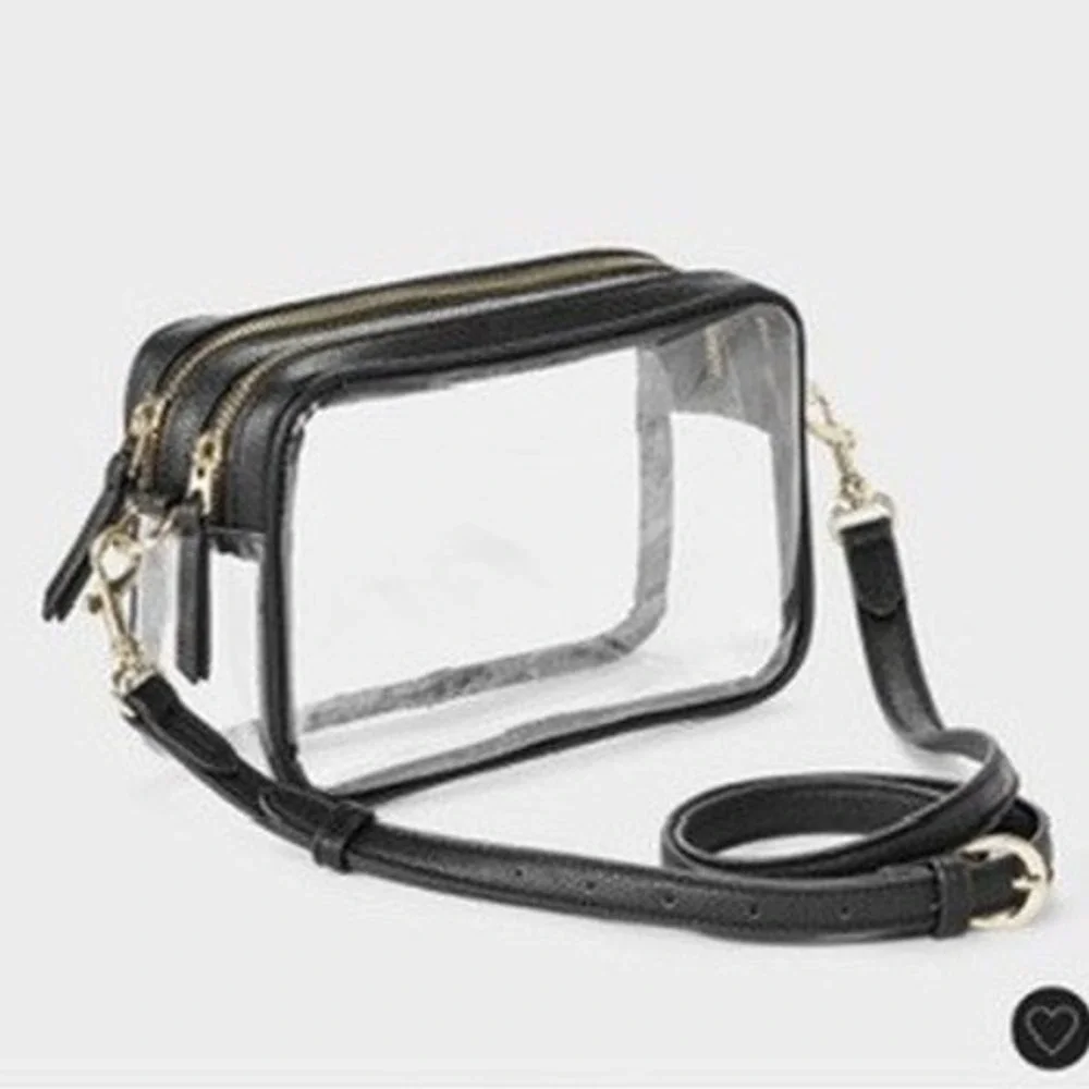 Universal Thread Clear Crossbody Bag Women Small Black Stadium Approved NWT